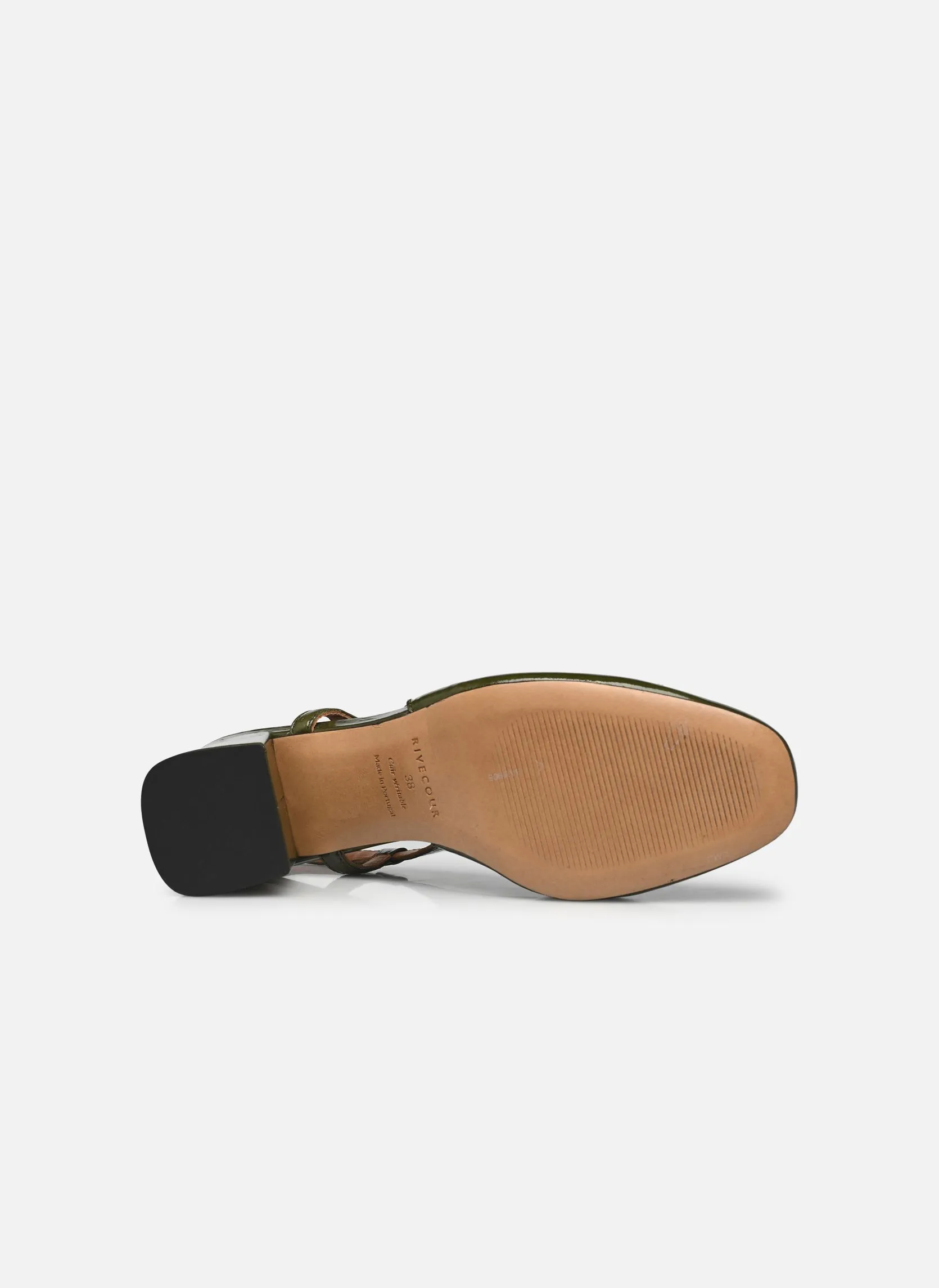Escarpins - Slingback n°617 - Cuir vernis - Kaki - Vert